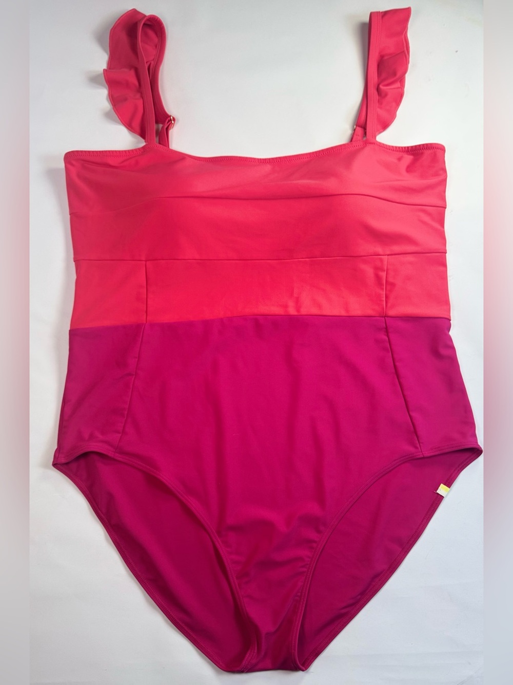 Summersalt The Ruffle Oasis One-Piece Color Block Swimsuit Size 22